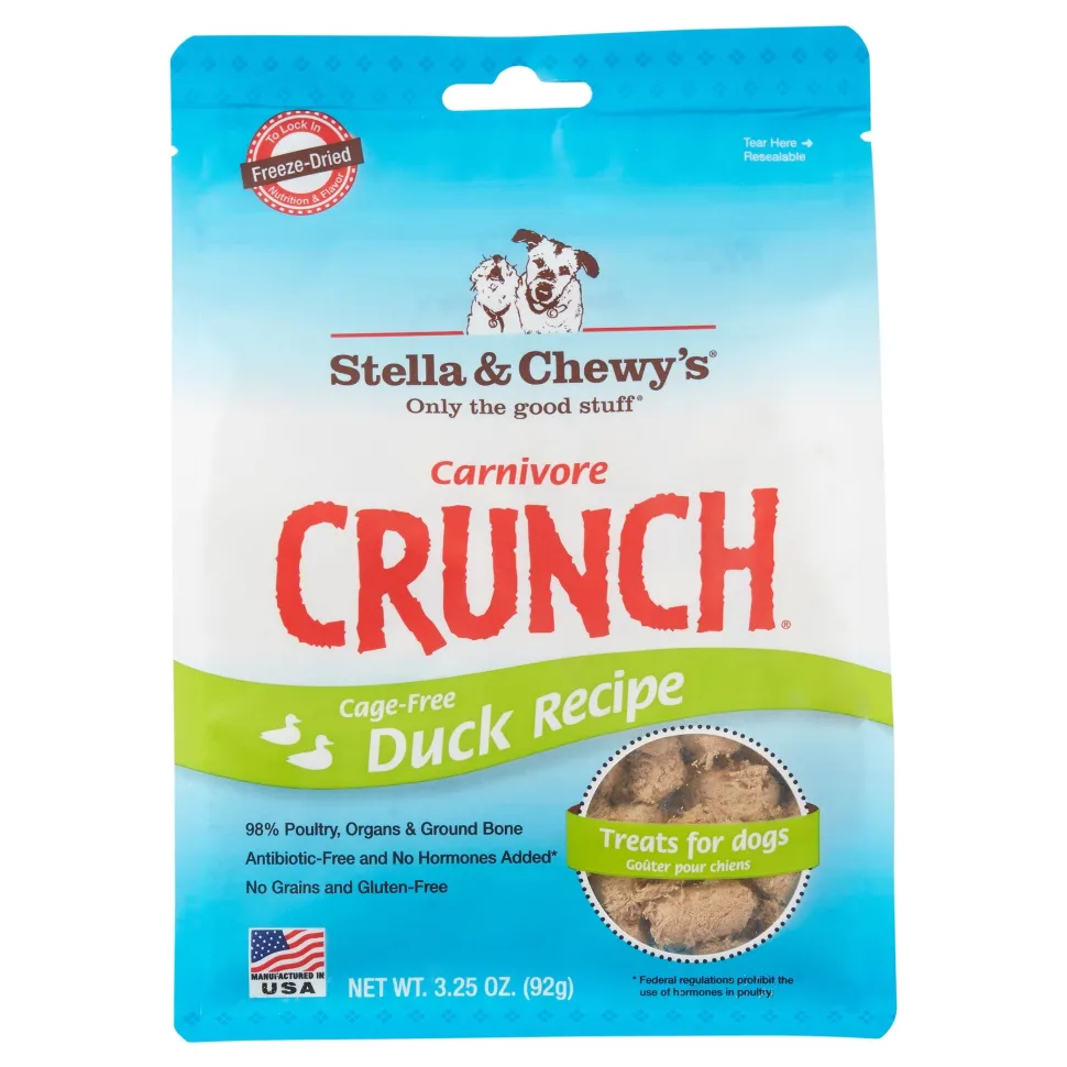 Stella & Chewy's Carnivore Crunchy Duck Freeze Dried Dog Treats - 3.25 Oz