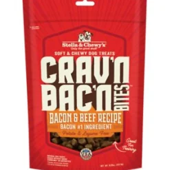 Stella & Chewy's Cravin' Bacon Bites Beef Chewy Dog Treats - 8.25 Oz