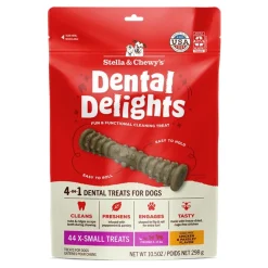 Stella & Chewy's Dental Delights Chicken Freeze-Dried Dental Dog Treats - Dogs 5-15 Lbs - X-Small
