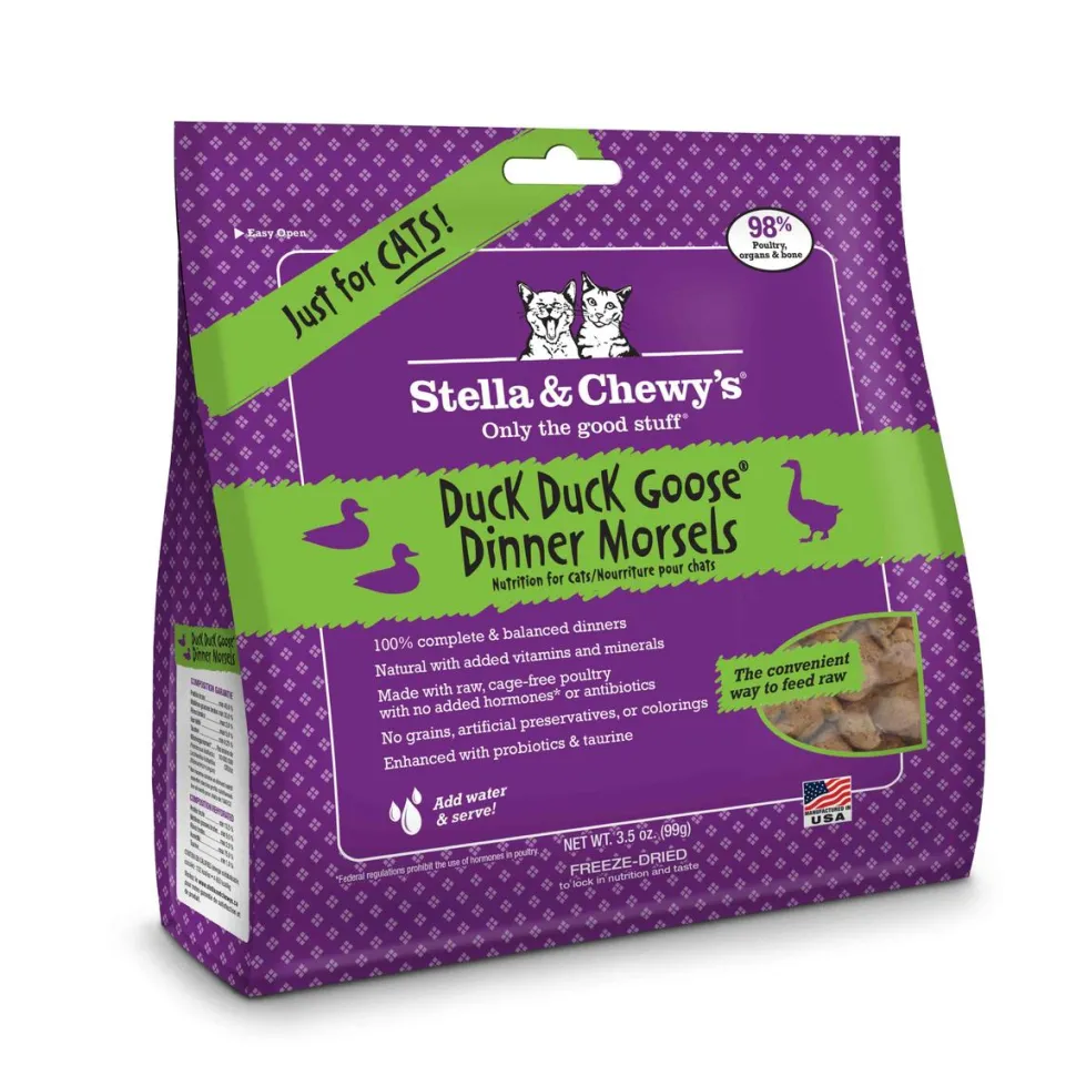 Stella & Chewy's Dinner Duck Goose Freeze-Dried Cat Food - 3.5 Oz