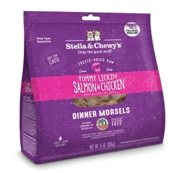 Stella & Chewy's Dinner Yummy Lickin' Salmon Chicken Freeze-Dried Cat Food - 8 Oz