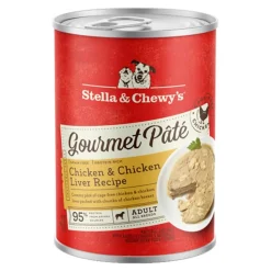 Stella & Chewy's Gourmet Pate Chicken and Liver Canned Dog Food - 12.5 Oz - Case of 12