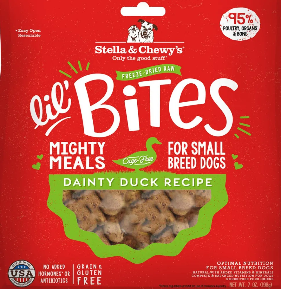 Stella & Chewy's Lil' Bites Dainty Duck Freeze-Dried Dog Food - 7 Oz