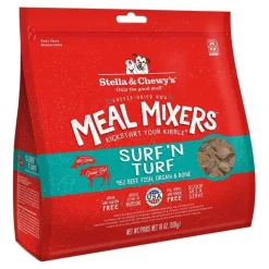 Stella & Chewy's Meal Mixers Grain-Free Surf N' Turf Beef and Fish Freeze-Dried Raw Dog Food or Topper