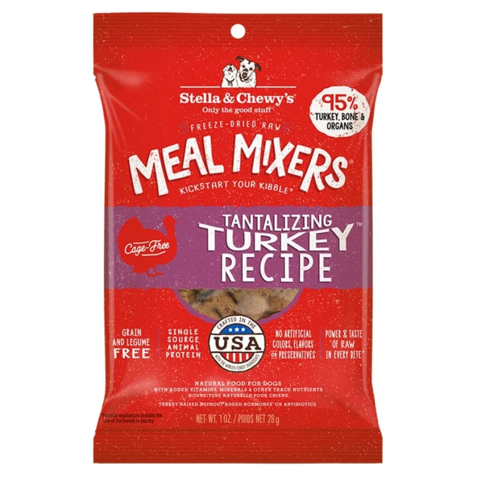 Stella & Chewy's Meal Mixers Turkey Grain-Free and Freeze-Dried Dog Food Topper - 1 Oz - 8 Pack