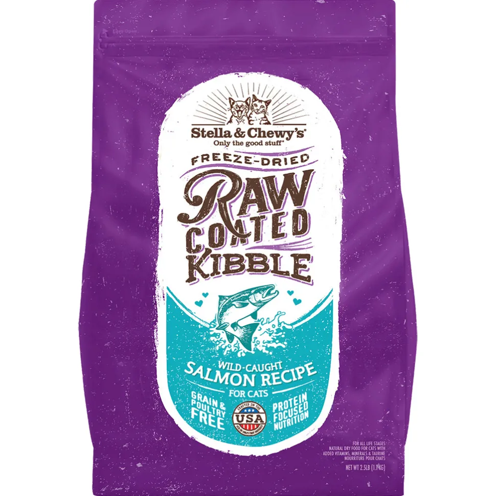 Stella & Chewy's Raw Coated Salmon Dry Cat Food- 2.5 lbs