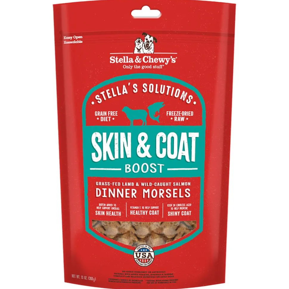 Stella & Chewy's Solutions Skin abd Coat Support Lamb and Salmon Freeze-Dried Dog Food - 13 Oz