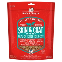 Stella & Chewy's Stella's Solutions Skin and Coat Boost Lamb and Salmon Freeze-Dried Dog Food or Topper - 4.25 Oz