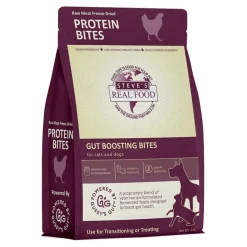 Steves Real Food Freeze-Dried Protein Bites Chicken Freeze-Dried Raw Cat and Dog Food - 4 Oz