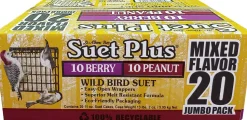 Suet Cakes Plus Mixed Flavor Jumbo Pack Wild Bird Food - Berry/Peanut - 20 Pack