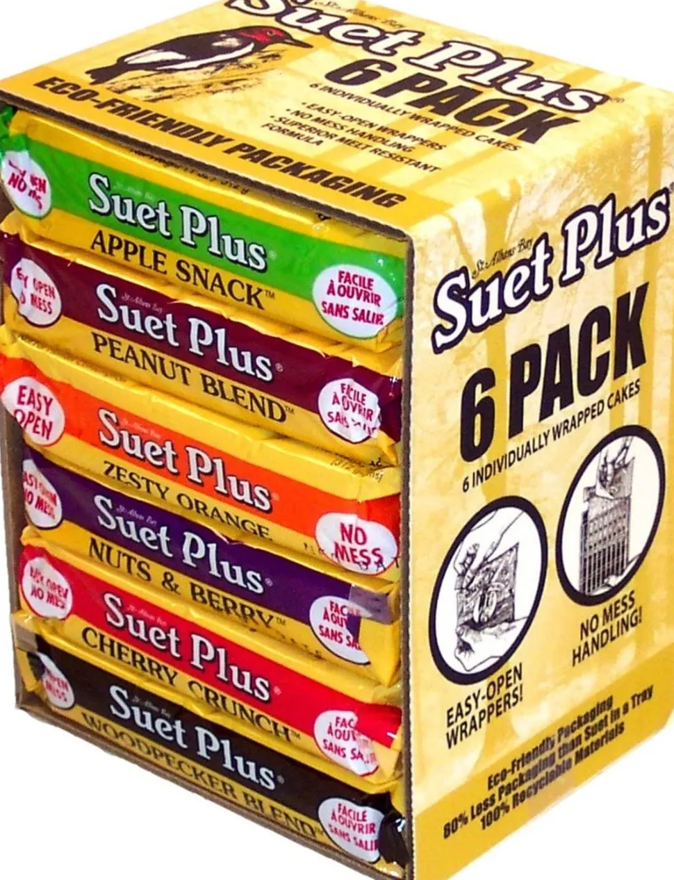 Suet Cakes Plus Variety Pack Wild Bird Food - 6 Pack