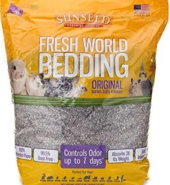 Sunseed Fresh World Bedding - Gray - 975 cu in - Pack of 3