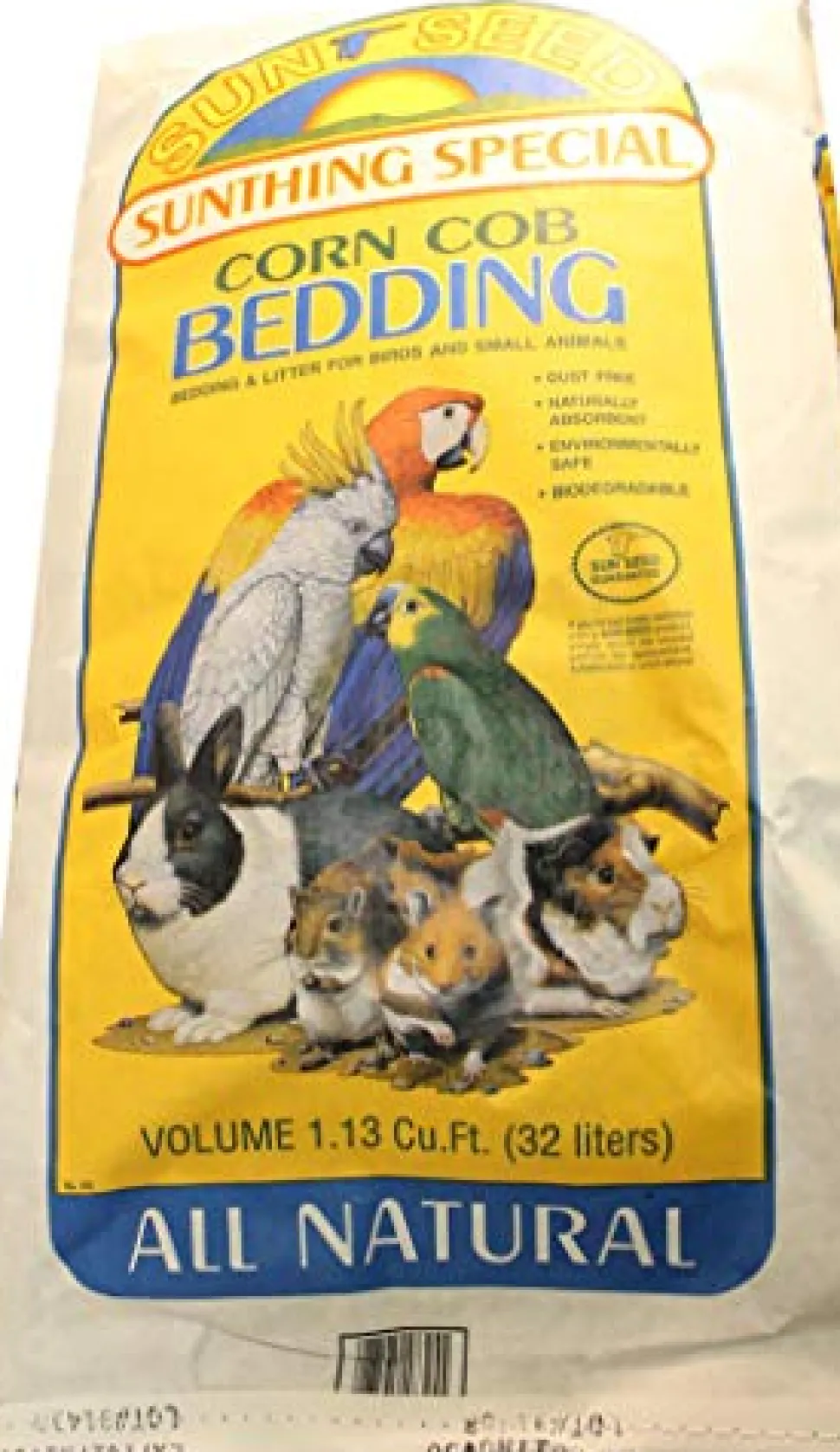 Sunseed Natural Corn Cob Bedding & Litter - 1 cu ft