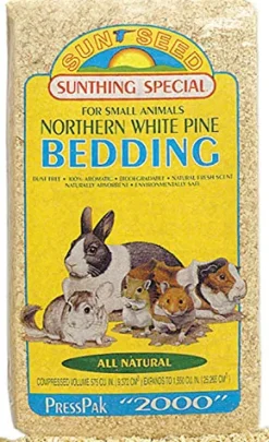 Sunseed Northern White Pine Bedding - 1200 cu in - Pack of 6