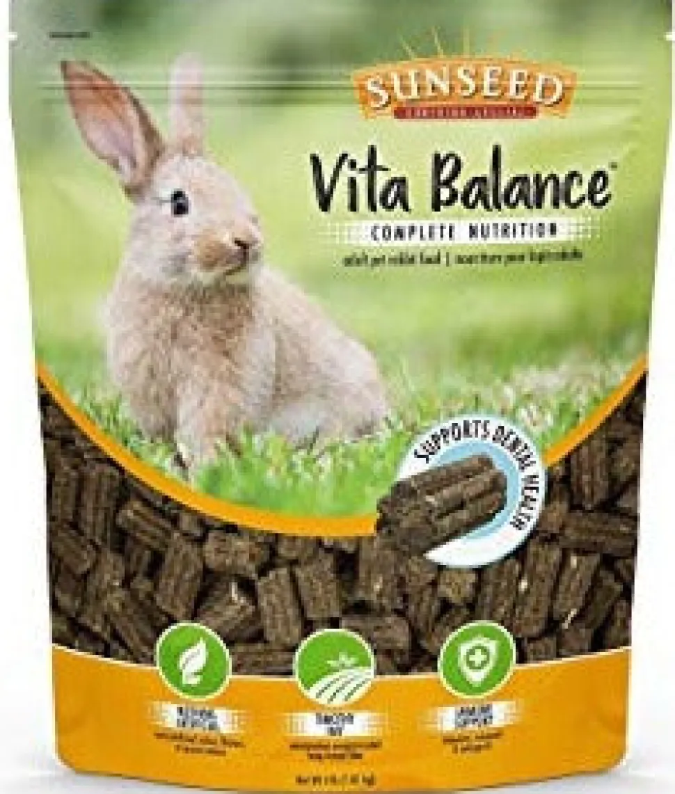 Sunseed Vita Balance Adult Pet Rabbit Food - 4 lb - Pack of 6