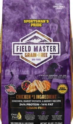 Sunshine Mills Sportsman's Pride Field Master Grain-Free Chicken, Sweet Potato & Berry Dog Dry Dog Food - 30 Lbs