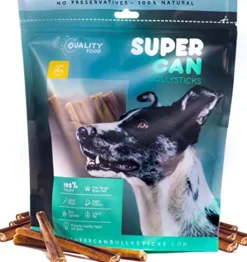 Supercan Standard Dog Bully Sticks - 6 Inch - 50 Count