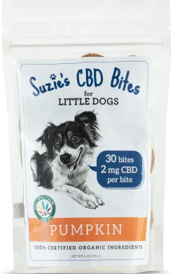 Suzie's CBD Treats Pumpkin 4mg treat Dog Biscuits - 7 oz Bag