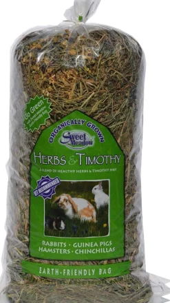 Sweet Meadow Farm 2nd Cut Organic Herbs & Timothy Hay for Small Animals - 20 Oz
