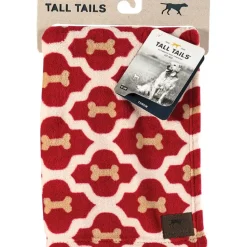 Tall Tails Blanket Red Bone Pattern Fleece Dog Blanket