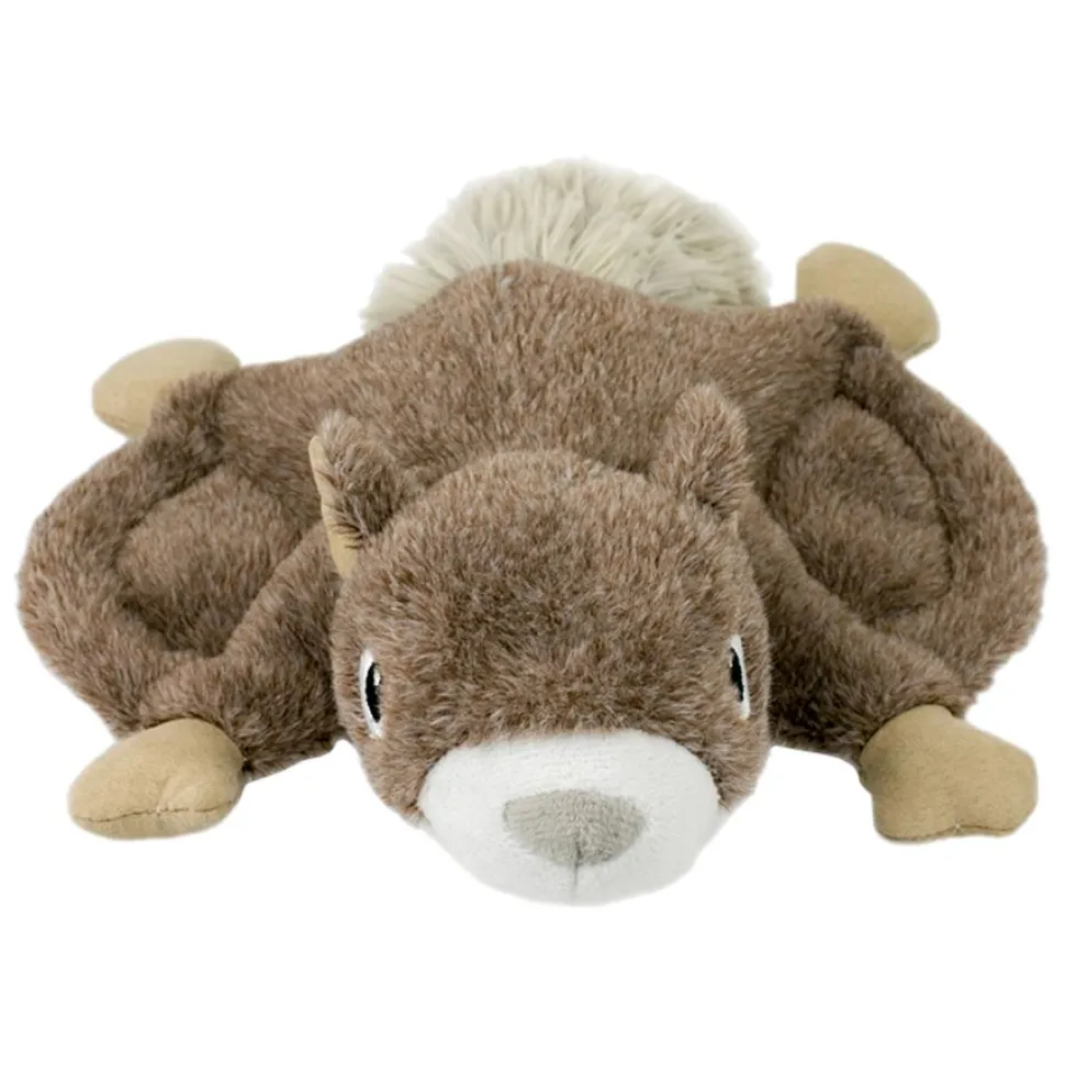 Tall Tails Flying Squirrel Fetch Crinkle and Squeak Plush Dog Toy - 12 Inch
