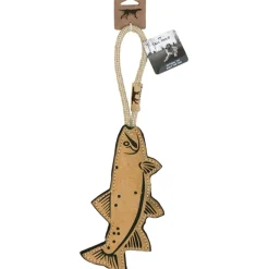 Tall Tails Natural Leather and Wool Trout Chew and Fetch Dog Toy - 16 Inches