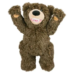 Tall Tails Rope Inner Structured Grizzly Squeak and Crinkle Plush Dog Toy - 14 Inches
