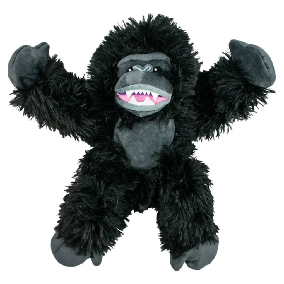Tall Tails Rope Inner Structured Gorilla Squeak and Crinkle Plush Dog Toy - 14 Inches