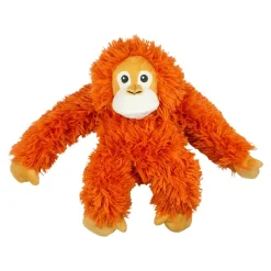Tall Tails Rope Inner Structured Orangutan Squeak and Crinkle Plush Dog Toy - 14 Inches