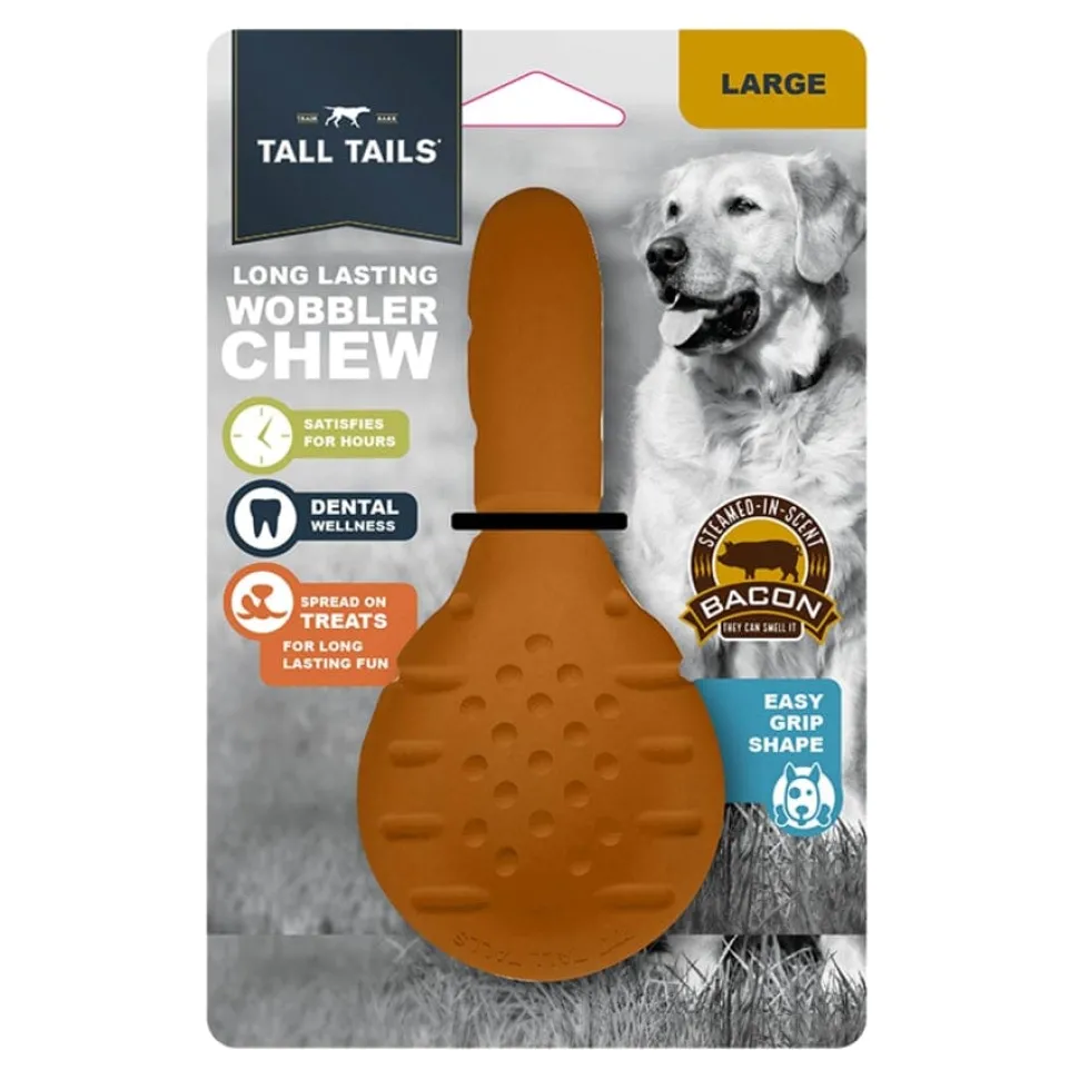 Tall Tails Wobbler Chew Easy Grip Bacon Scented Chew Dog Toy