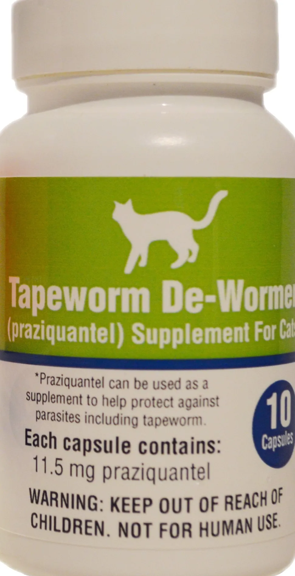 Tapeworm De-Wormer Capsule for Cats Cat Wormers - 10 Count