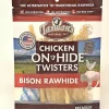 Tasman's Natural Pet Bison Rawhide Bisonhide Chicken Twist Small Dog Natural Chews - 10 Pack