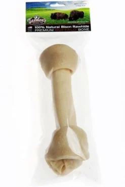 Tasman's Natural Pet Bison Rawhide 9" - 10" Dog Natural Chews - Large Bone