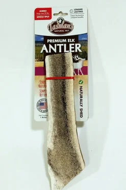 Tasman's Natural Pet Elk Antler Jumbo Dog Natural Chews - Single Split