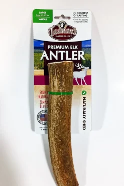 Tasman's Natural Pet Elk Antler Large Dog Natural Chews - Whole