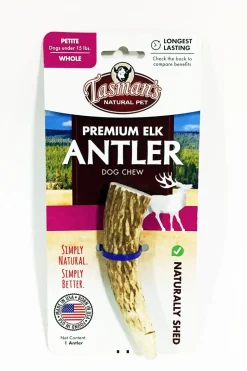 Tasman's Natural Pet Elk Antler Petite Dog Natural Chews - Whole