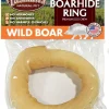 Tasman's Natural Pet Rawhide 5" - 6" Wild Boar Medium Ring Dog Natural Chews - 1 - Pack