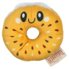 Territory Bagel Hide-and-Treat Squeak and Crinkle Plush Dog Toy - 4 Inches