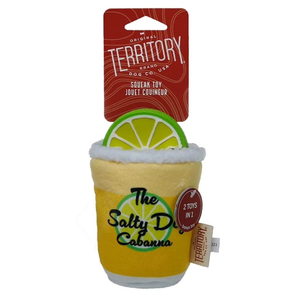 Territory Margarita 2-in-1 Plush and Removable Rubber Squeak Chew Dog Toy - 6 Inches