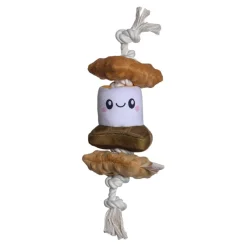 Territory Smores Treat-and-Tug Interactive Rope and Plush Dog Toy - 13 Inches