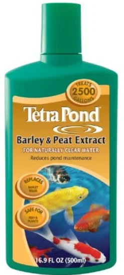 Tetra Pond Barley & Peat Extract Water Clarifier Pond Water Treatment Natural - 16.9 Oz