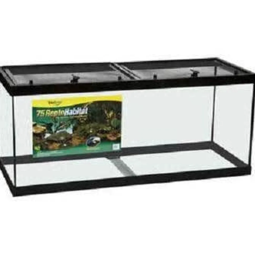 Tetrafauna Reptohabitat Reptile Glass Enclosure - 75 Gal - 48 X 18 X 21