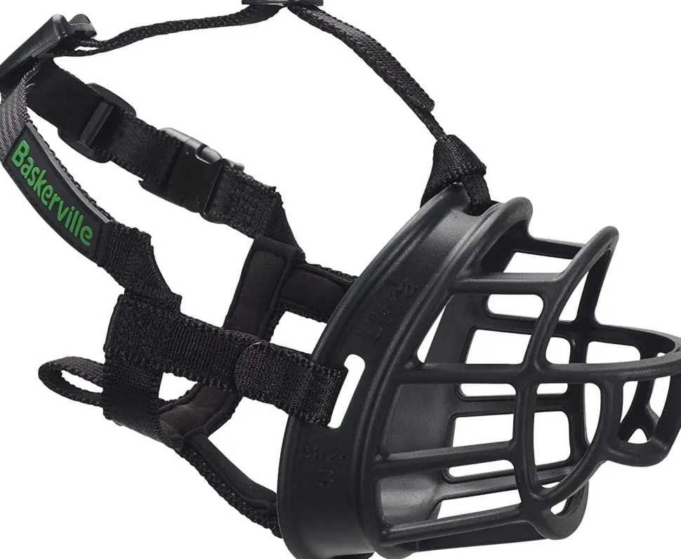 The Company of Animals Baskerville Ultra Muzzle - Black - Size 4 - L:3.5" X 12.5" In