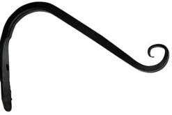 The Hookery Curved Hanger Upturn Hook Wild Bird Accessories - Black - 6 In - 12 Pack