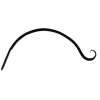 The Hookery Curved Hanger Upturn Hook Wild Bird Accessories - Black - 12 In - 12 Pack