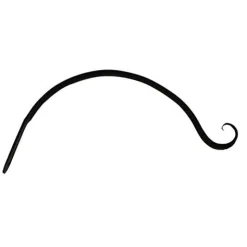 The Hookery Curved Hanger Upturn Hook Wild Bird Accessories - Black - 12 In - 12 Pack