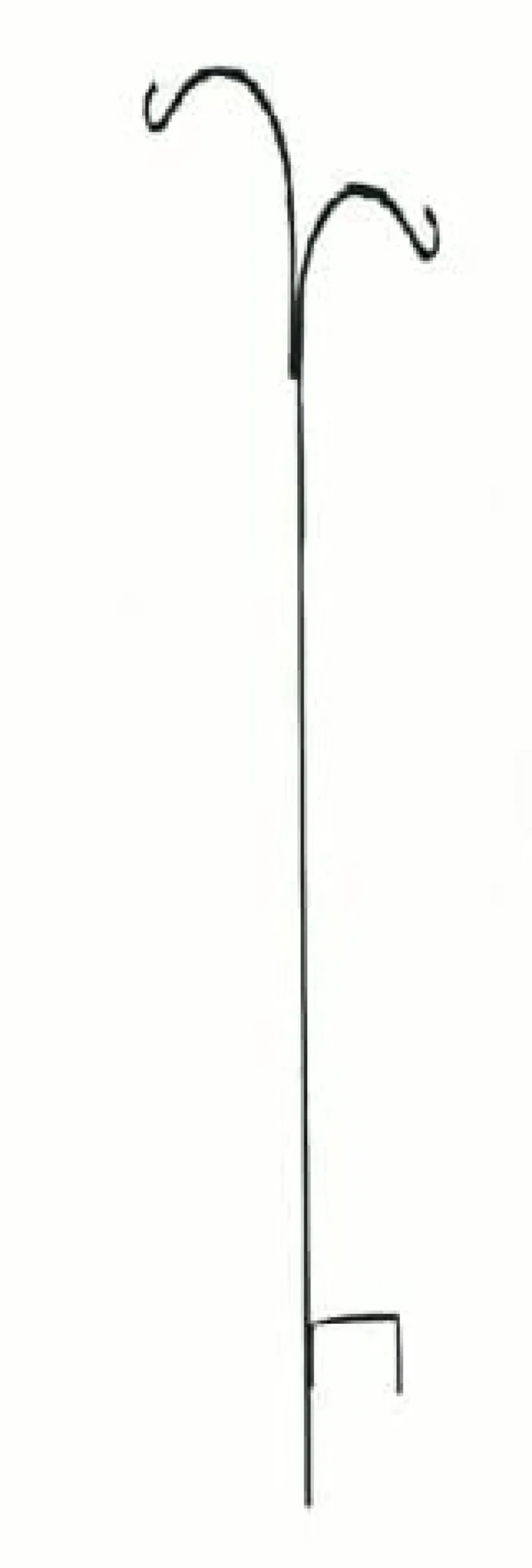 The Hookery Promo Double Shepherd Hook Wild Bird Accessories - Black - 84 In - 6 Pack
