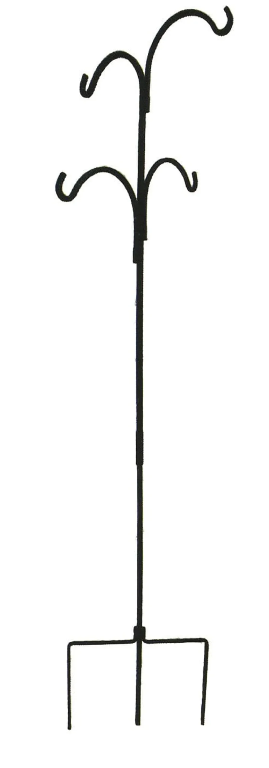 The Hookery Quad Heavy Duty Magnum Shepherd Hook Wild Bird Accessories - Black - 2 Pack
