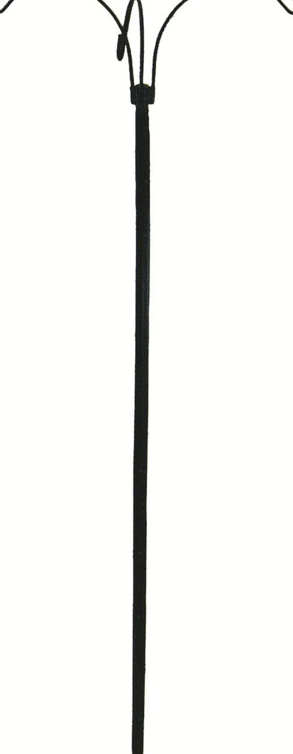 The Hookery Three Arm Shepherd Hook Wild Bird Accessories - Black - 36 In