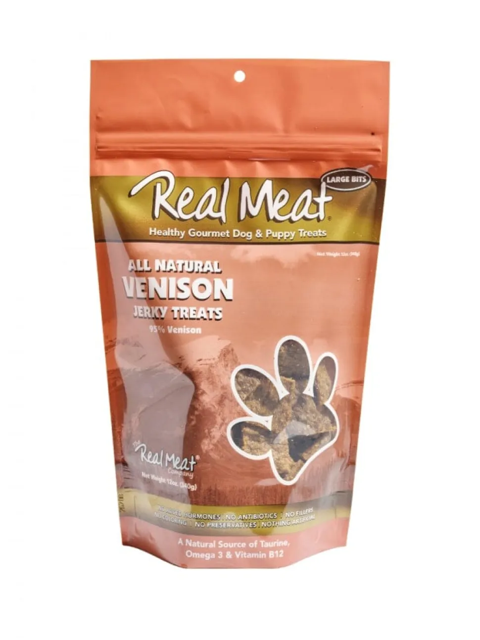 The Real Meat Company Grain Free All Natural Venison Jerky Dog Treats